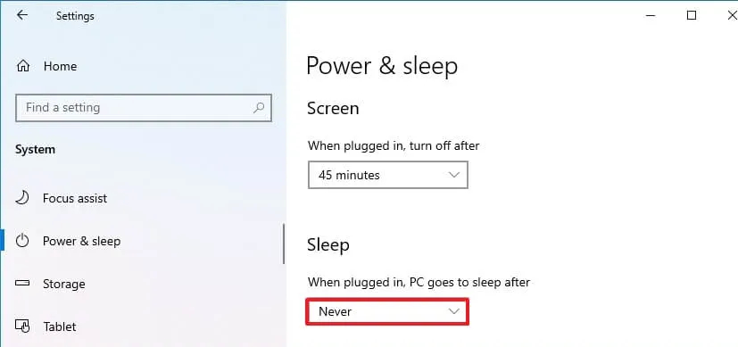 تغییر تنظیمات sleep برای سیستم در ویندوز 10